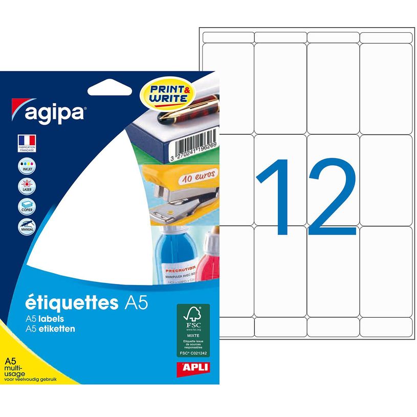 3270241140866-Apli Agipa - Etui A5 - 192 Étiquettes blanches multi-usages - 56 x 34 mm - coins arrondis - -P_114086_1-0