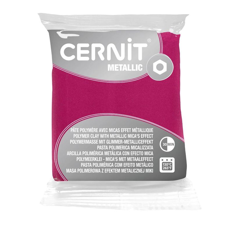 5411711459769-Cernit Metallic - Pâte à modeler - 56 g - magenta - argile polymère--0