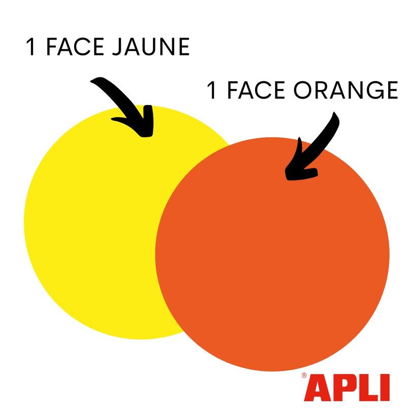 3270240319256-Apli Agipa - 25 disques fluos - diamètre 19 cm - jaune/orange--2