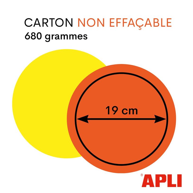 3270240319256-Apli Agipa - 25 disques fluos - diamètre 19 cm - jaune/orange--1