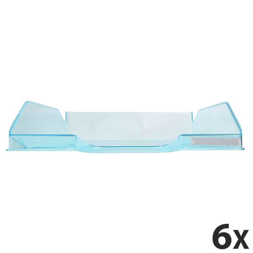 9002493014893-Exacompta COMBO Glossy - 6 Corbeilles à courrier turquoise translucide-P_400001714_1-0