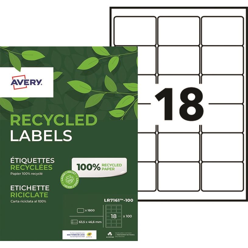 5014702138416-Avery - 1800 Étiquettes adresse recyclées blanches - 63,5 x 46,6 mm - Impression laser --P_400002014_2-0