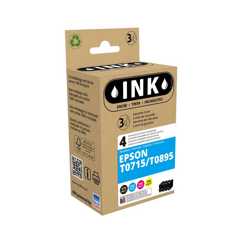 8720282009431-Cartouche compatible Epson T0895 singe /T0715 Guépard - pack de 4 - noir, cyan, magenta, -P_400003095_1-0