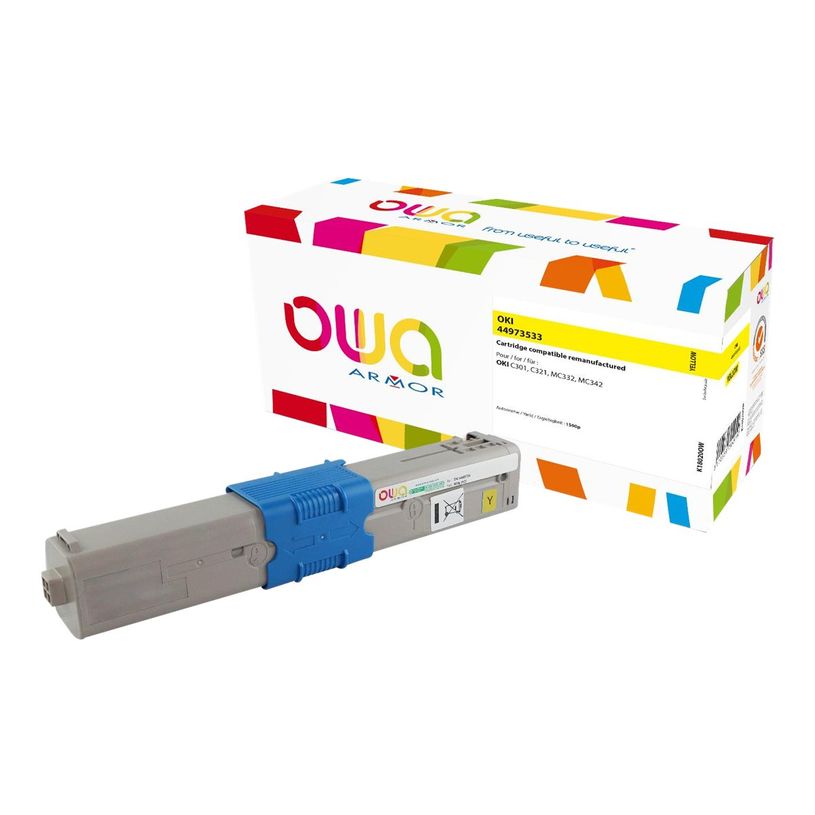 3112539704919-Cartouche laser compatible OKI 44973533 - jaune - Owa K18020OW-P_400003216_1-0