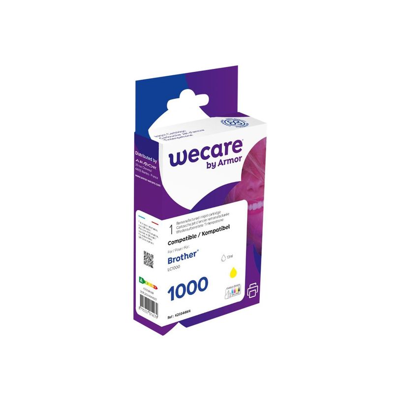 8715057014079-Cartouche compatible Brother LC1000 - jaune - Wecare-P_400003890_1-0