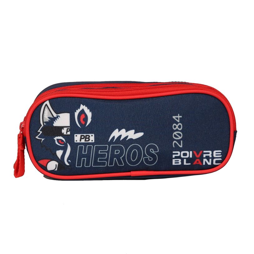 4891320456273-Trousse rectangulaire Poivre Blanc - 2 compartiments - gris - Bagtrotter-P_400006404_1-0