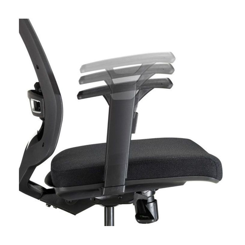 3760388580255-Fauteuil de bureau MALICE avec têtière - accoudoirs réglables - noir-P_400007038_3-2
