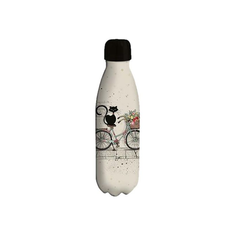 3700572750286-Kiub Bug Art - Bouteille isotherme 500 ml - chat sur vélo-P_400007674_1-0