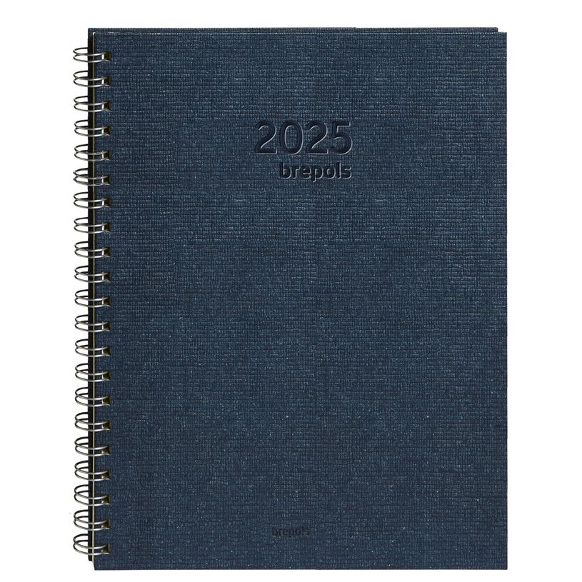 5412303148115-Agenda à spirale Kazar Omega - 1 semaine sur 2 pages - 21 x 29 cm - bleu - Brepols-P_400009356_1-0