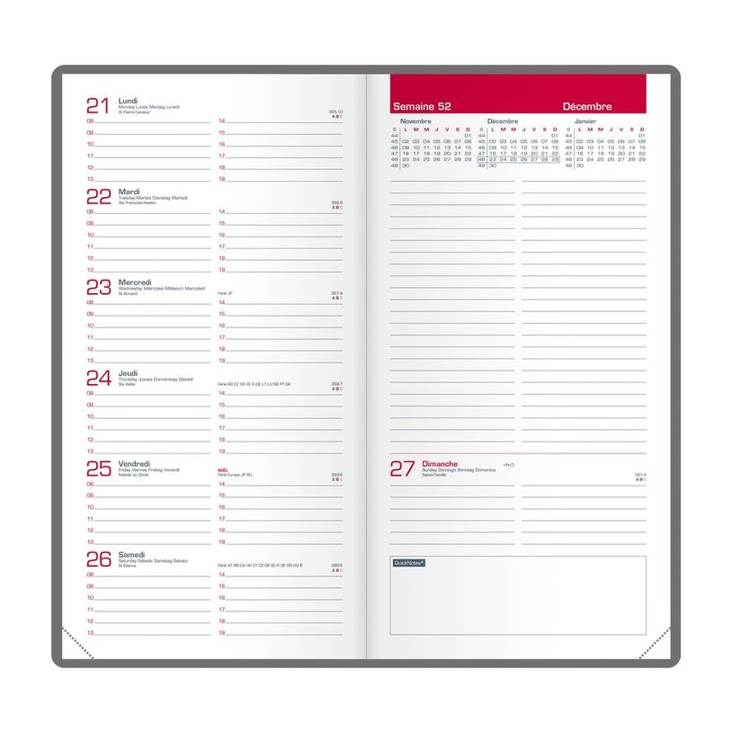 3147280219122-Agenda Oxford Mode - 1 semaine sur 2 pages - 9 x 17 cm - bleu clair - Hamelin-P_400009469_2-1