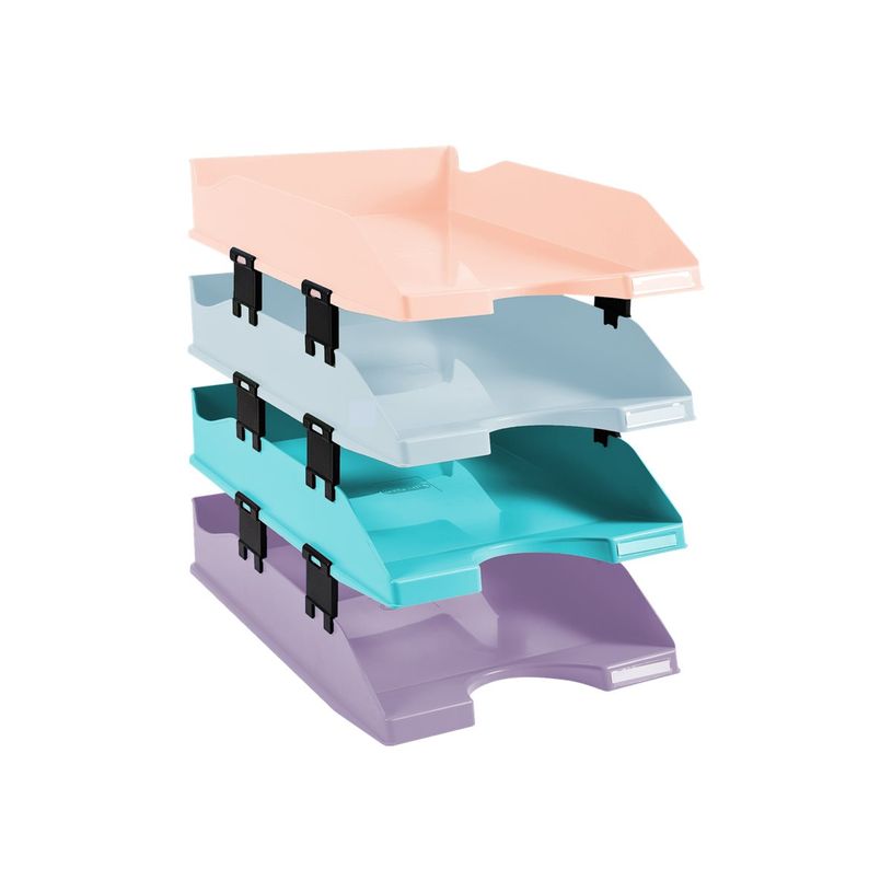 0404000100522-Exacompta Combo Midi - 4 Corbeilles à courrier - couleurs pastels glossy-P_400010052_6-5