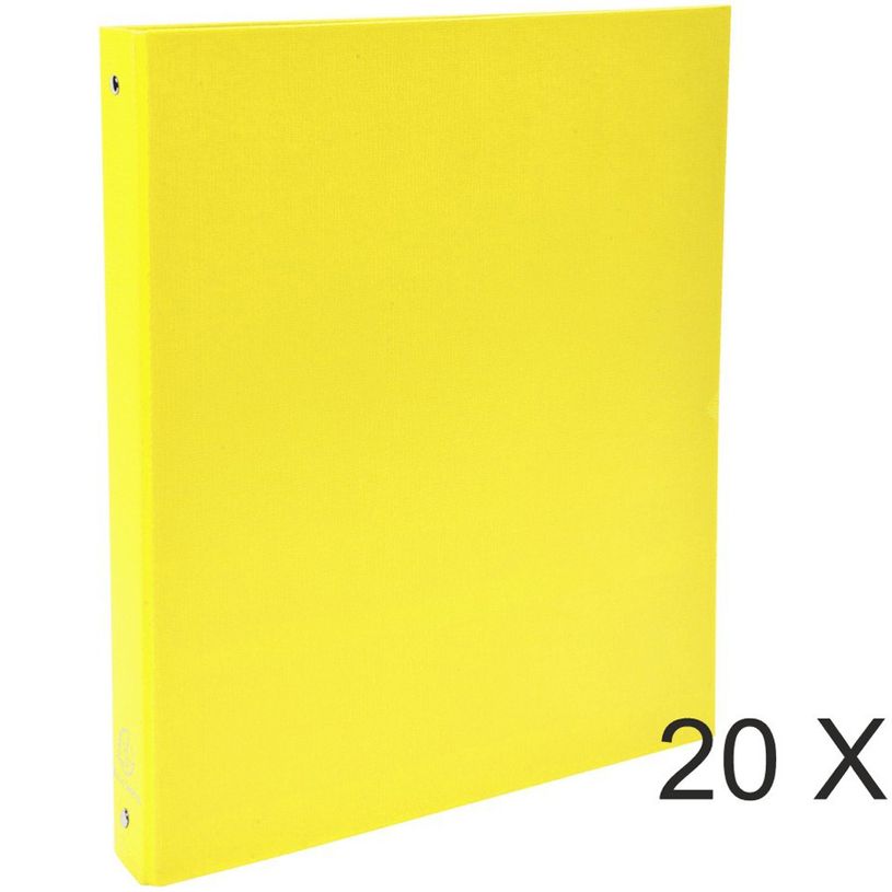 3130632513795-Exacompta - 20 Classeurs à anneaux - Dos 40 mm - A4 - jaune (carton recouvert PP)-P_400010452_1-0