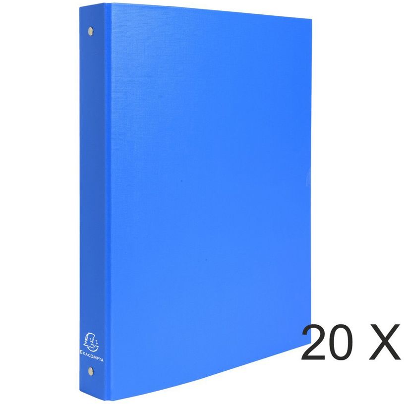 3130632514716-Exacompta - 20 Classeurs à anneaux - Dos 40 mm - A4 - bleu clair (carton recouvert PP)-P_400010453_1-0