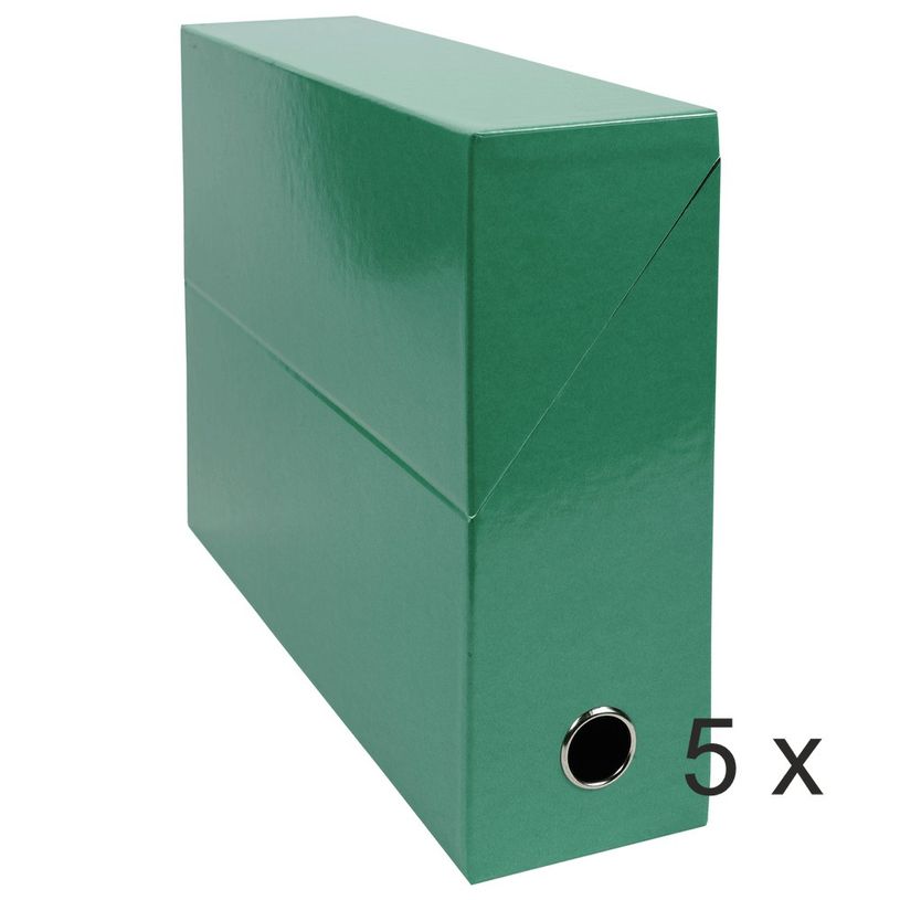 3130632899332-Exacompta Iderama - 5 Boîtes de transfert - dos 90 mm - vert foncé-P_400010624_1-0