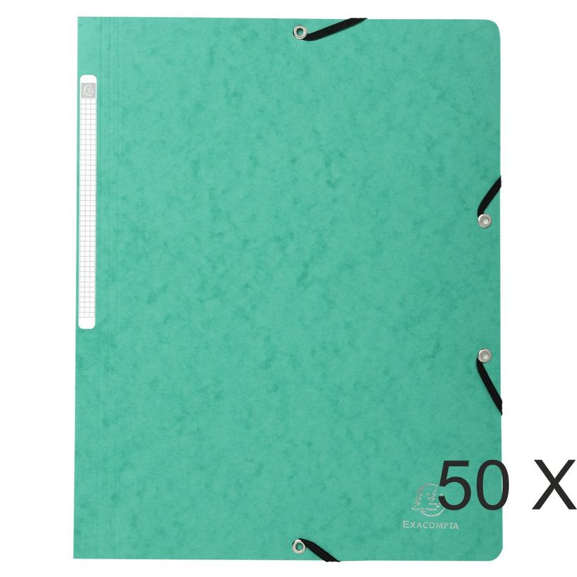 3130632554132-Exacompta - 50 Chemises sans rabat - A4 - vert-P_400011068_2-0