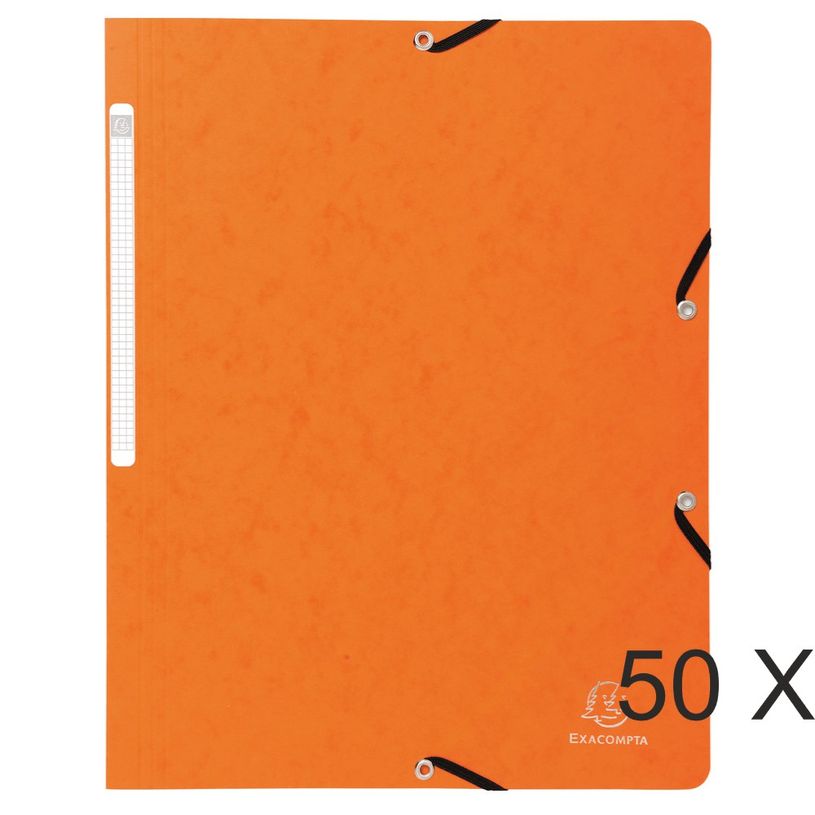 3130632554149-Exacompta - 50 Chemises sans rabat - A4 - orange-P_400011069_2-0
