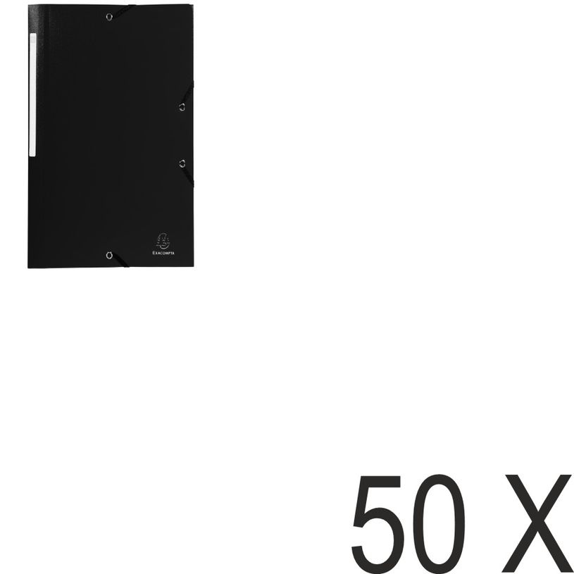 3130633558016-Exacompta Opak - 50 Chemises à 3 rabats polypro - A4 - noir-P_400011109_1-0