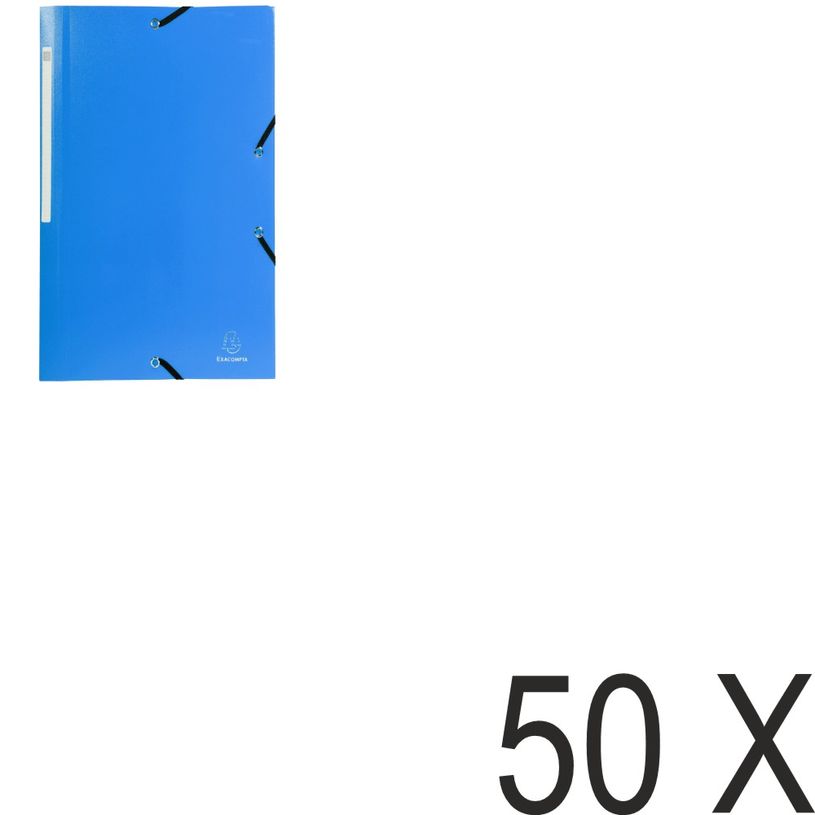 3130632558024-Exacompta Opak - 50 Chemises à 3 rabats polypro - A4 - bleu clair-P_400011110_1-0