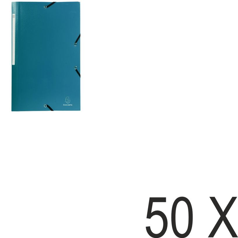 3130632558031-Exacompta Opak - 50 Chemises à 3 rabats polypro - A4 - vert foncé-P_400011111_1-0