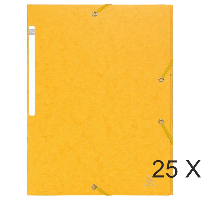3130633559594-Exacompta Scotten - 25 Chemises à 3 rabats - A4 - jaune-P_400011144_1-0