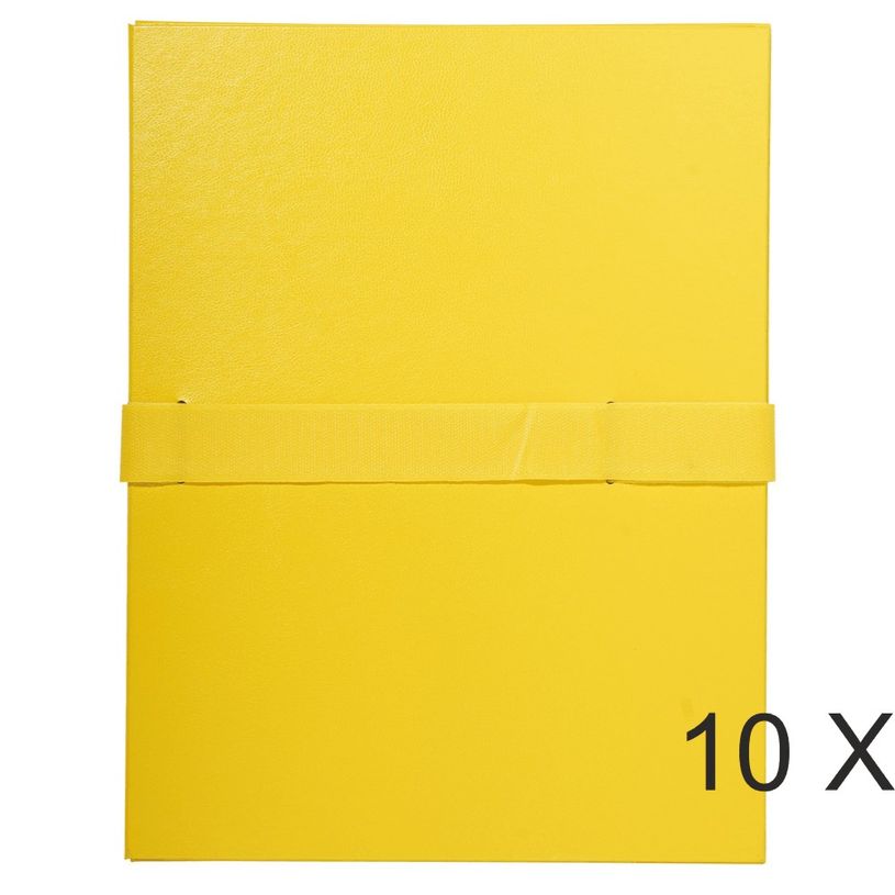 3130632006273-Exacompta - 10 Chemises extensibles 1 rabat à sangle scratch - jaune-P_400011166_1-0