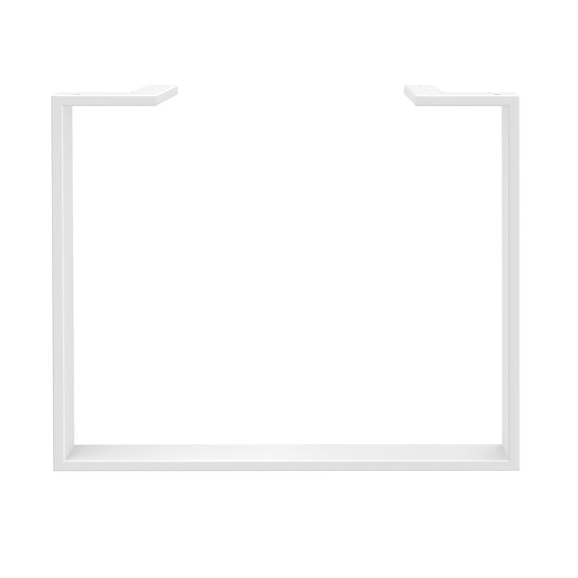 0404000123514-Bureau compact LOFTER - L180 cm - Retour à gauche - Plateau Blanc - pied Blanc - (pied de renfort obligat-P_400012351_3-3