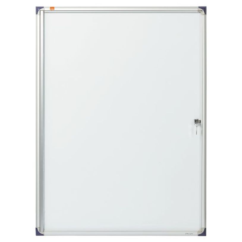 5028252221818-Nobo - Vitrine d'intérieur extra plate - 9 feuilles A4 - surface magnetique - porte battante - 73 x 98--0