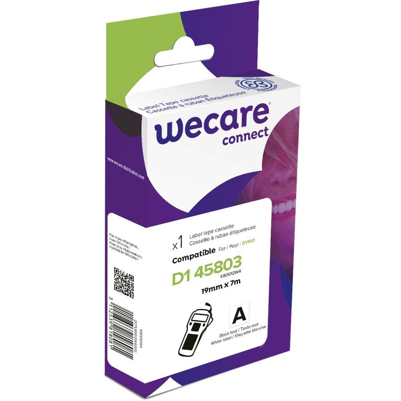 3112539818081-WECARE - Ruban d'étiquettes auto-adhésives pour DYMO - D1 45803 -  1 rouleau (19 mm x 7 m-P_400014055_1-0