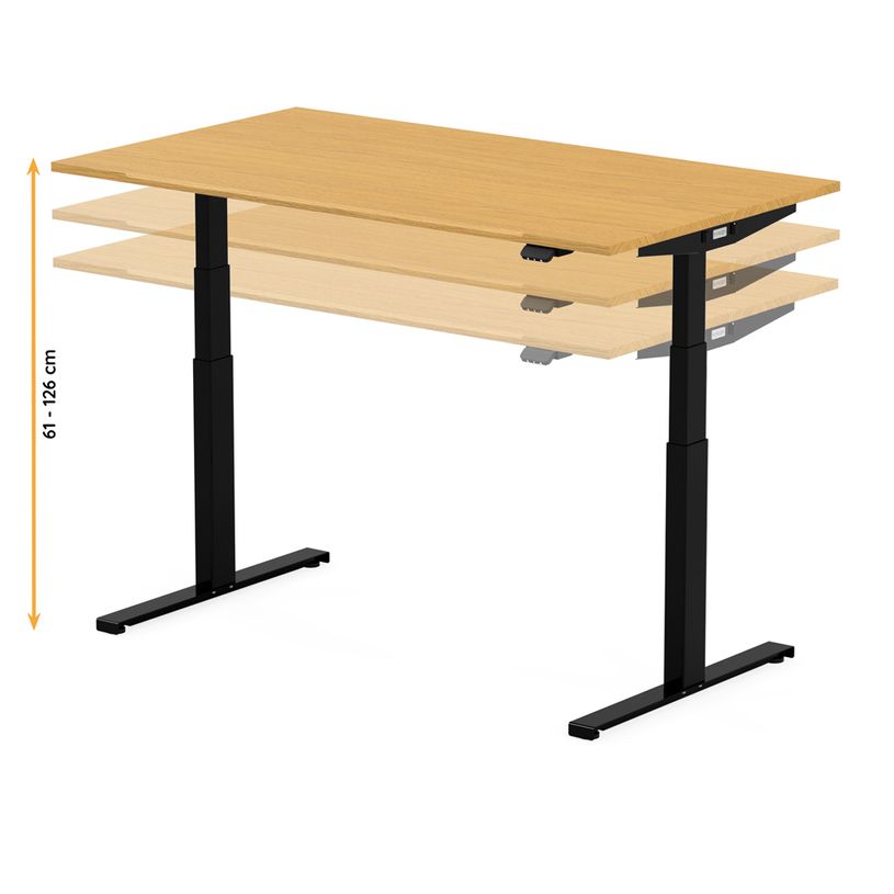 3760350281180-Bureau électrique UGO - L160x80cm - pieds noirs - plateau imitation chêne Stone-P_405113031_9-8