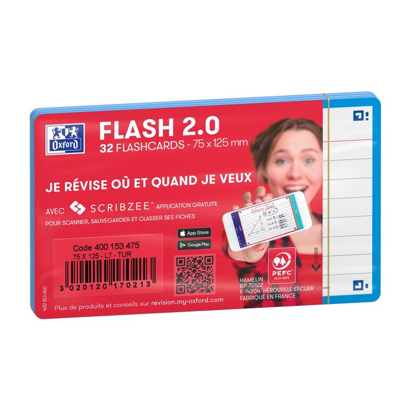 3020120170213-Oxford FLASH 2.0 - Pack de 32 cartes - A7 - ligné - turquoise-P_405113938_2-0