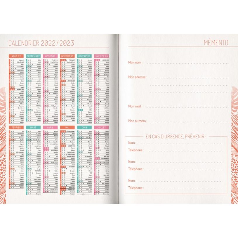 3592930019667-Agenda broché Natural Kraft noir - 1 jour par page - 12,5 x 17,5 cm - Bouchut-P_405114230_4-3
