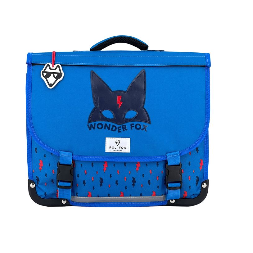 3663842007339-Cartable Wonder Fox Blue 38 cm - 2 compartiments - rabat réversible - Pol Fox-P_405114635_2-1