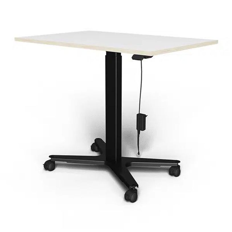3760350282170-Bureau ELLIOT L100 - pieds noir - plateau multipli Blanc laqué-P_405119098_1-0