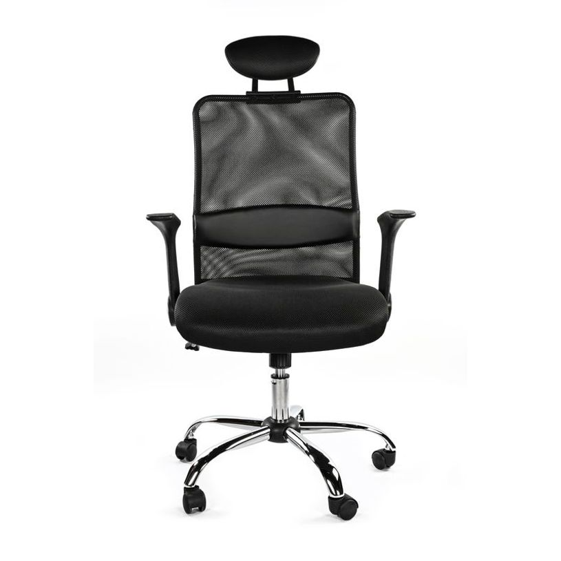0404051195294-Fauteuil de bureau GELATI - accoudoirs rabattables - appui-tête réglable - noir -P_405119529_2-1