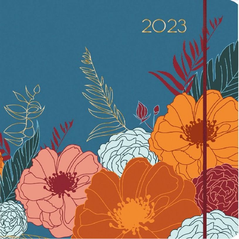 3664447134918-Agenda Giverny - 1 semaine sur 2 pages - 16,5 x 16,5 cm - bleu - Oberthur-P_405120398_1-0