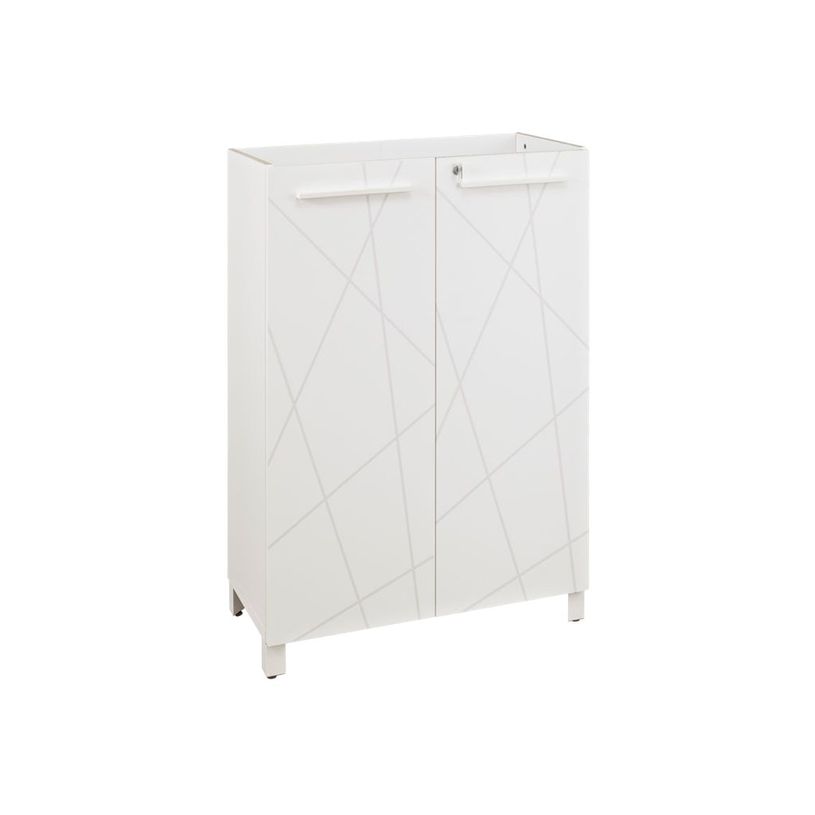 3483600215994-Rangement mi-hauteur SUNDAY - L80 x H114 x P42 - portes en blanc graphic-P_405124474_1-0