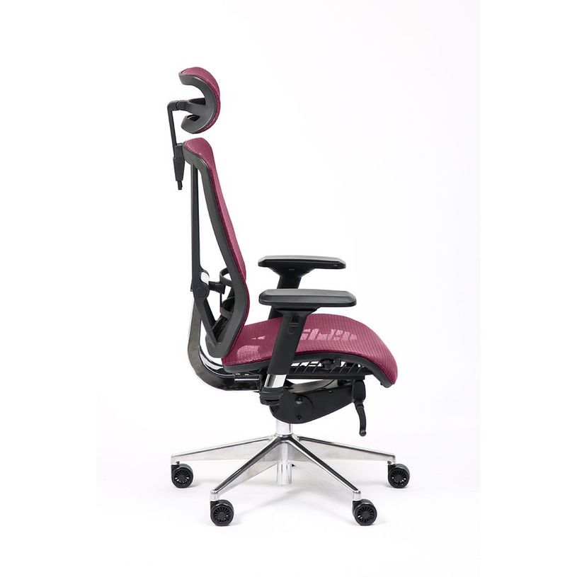 3701338802546-Fauteuil de bureau VASEAT - accoudoirs réglables - appui-tête intégré - rouge-P_405125422_2-1