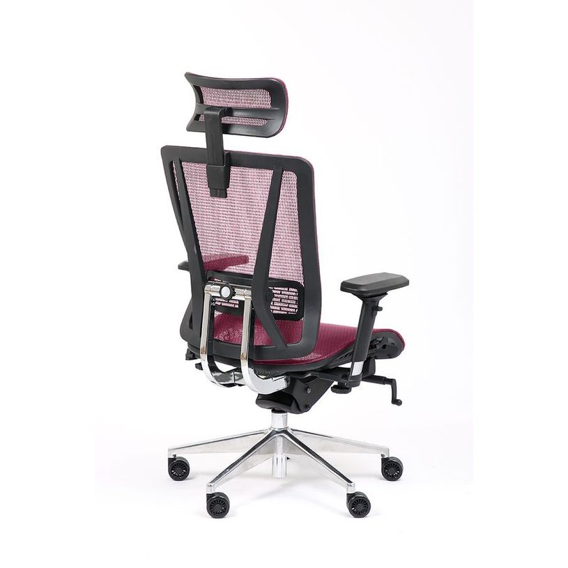 3701338802546-Fauteuil de bureau VASEAT - accoudoirs réglables - appui-tête intégré - rouge-P_405125422_3-2