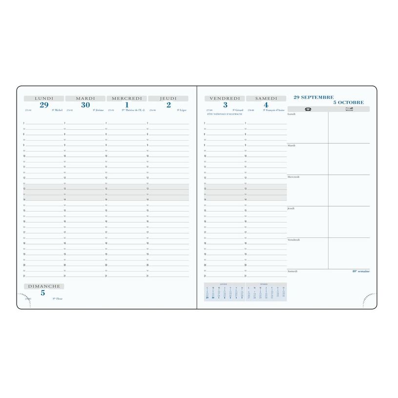 3660942081375-Agenda Empreinte - 1 semaine sur 2 pages - 18,5 x 22,5 cm - 12 mois - disponible dans diff-P_405128566_3-2