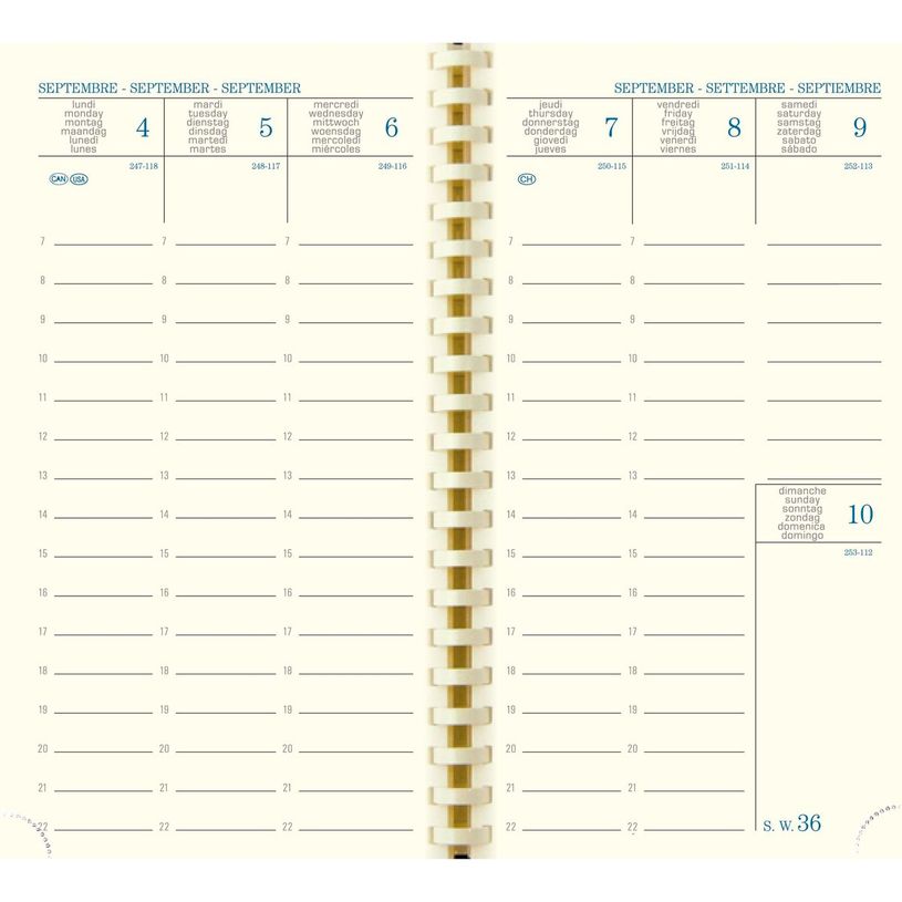 3660942081412-Agenda Rialto - 1 semaine sur 2 pages - 16 mois - 9 x 16 cm - havane - Exacompta-P_405128583_2-1