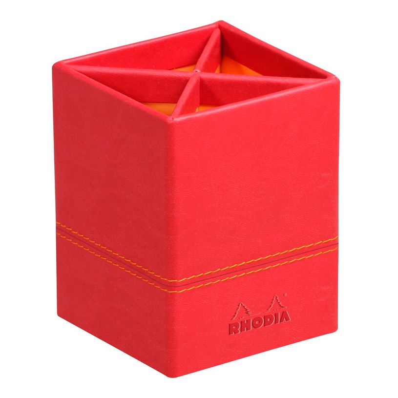 3037923189137-RHODIA Rhodiarama - Pot à crayons - coquelicot - en polyuréthane-P_405130063_1-0