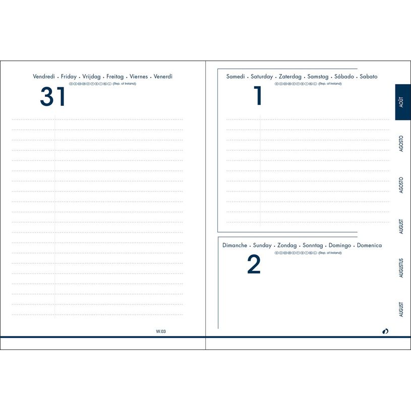 3371010496310-Agenda Stylish - 1 jour par page - 12 x 17 cm - jacquard - Quo Vadis-P_405130416_2-1