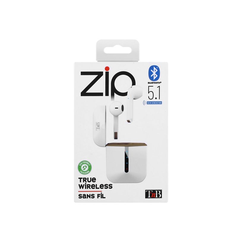 3303170103180-T'nB ZIP - Kit main libre - écouteur sans fil bluetooth - blanc-P_405131536_3-2