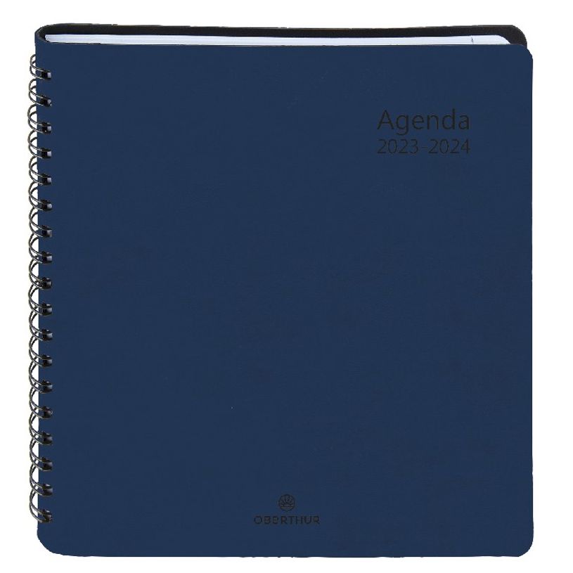 3664447145518-Agenda à spirale Grenade 16 bureau - 1 semaine sur 2 pages - marine - Oberthur-P_405132039_1-0