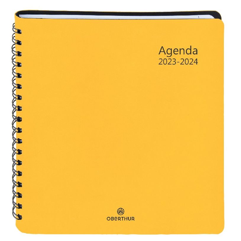3664447145525-Agenda à spirale Grenade 16 bureau - 1 semaine sur 2 pages - jaune - Oberthur-P_405132040_1-0