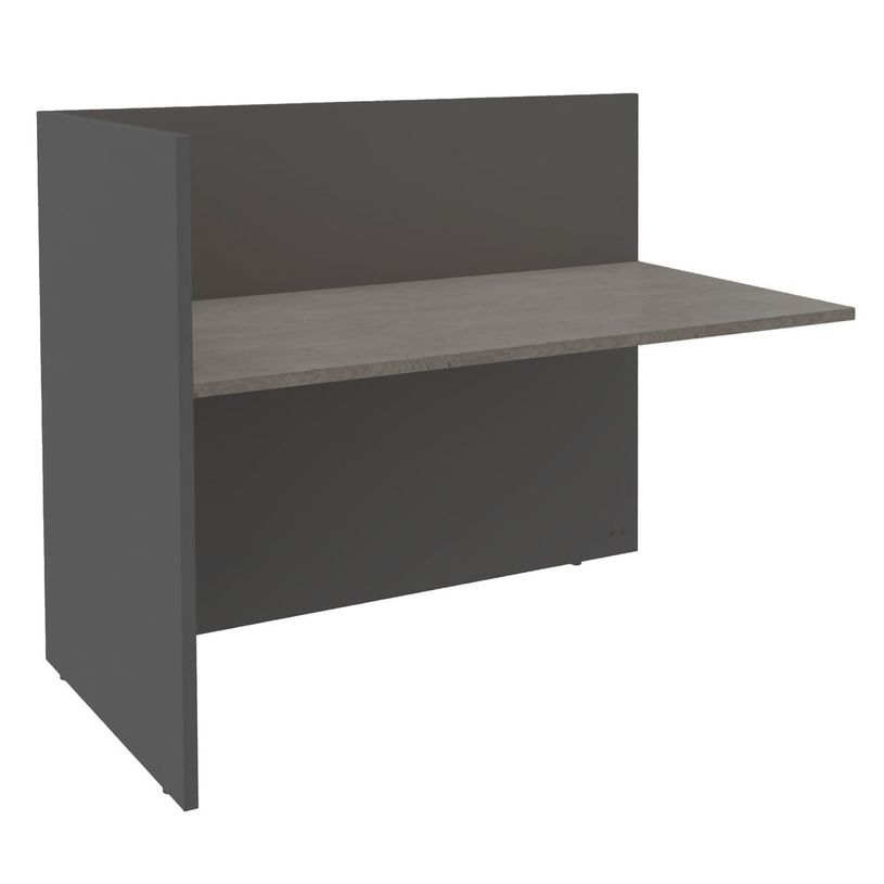 3253310240018-Banque d'accueil Module de départ haut OLA - L122,5 x H112 x P82,5 cm - structure carbone-P_405132519_1-0