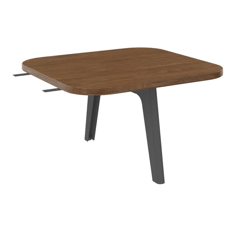 3253310179622-Tablette de liaison ou d'extension ILO - L67xP67 cm - Pieds carbone - structure noyer-P_405134626_1-0