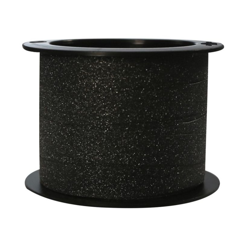 3663619059868-Clairefontaine - Bolduc ruban d'emballage cadeau - 1 cm x 10 m - noir, argent scintillant, or pailleté--0