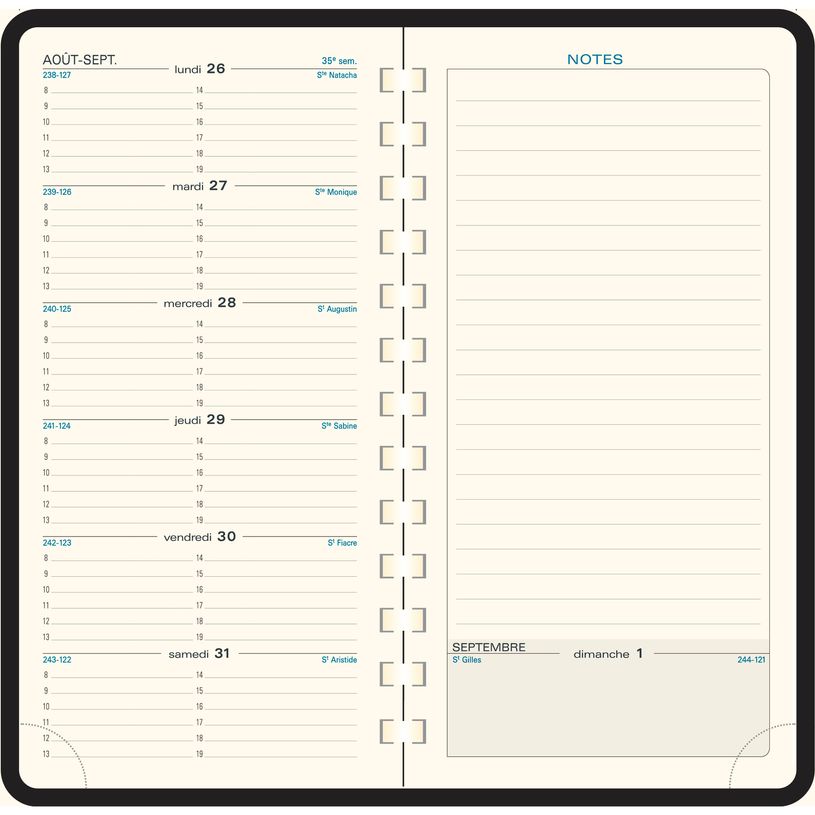 3660942080583-Agenda de poche spiralé Denim Espace 17S - 1 semaine sur 2 pages - 9 x 17,5 cm - bleu - E-P_405147027_3-2