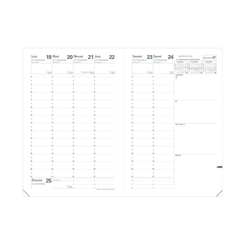 3371010500260-Agenda Gaïa Ministre - 1 semaine sur 2 pages - 16 x 24 cm - vert sauge - Quo Vadis-P_405148551_2-1